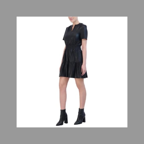 Vigoss Ladies' Faux Leather Dress, Black - Picture 2 of 5